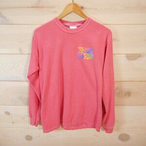 Teddy Fresh Women's size M Long Sleeve T-Shirt Colorful Rainbow Print Cotton